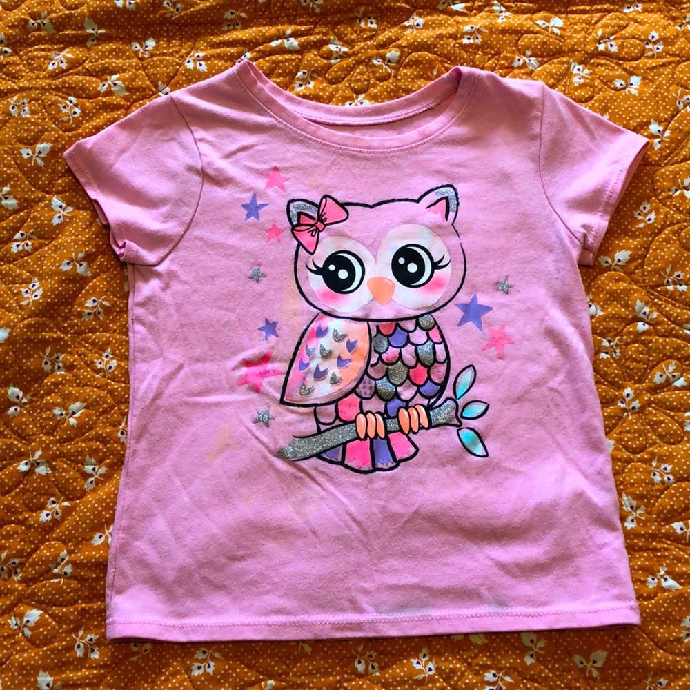 Girls owl tee